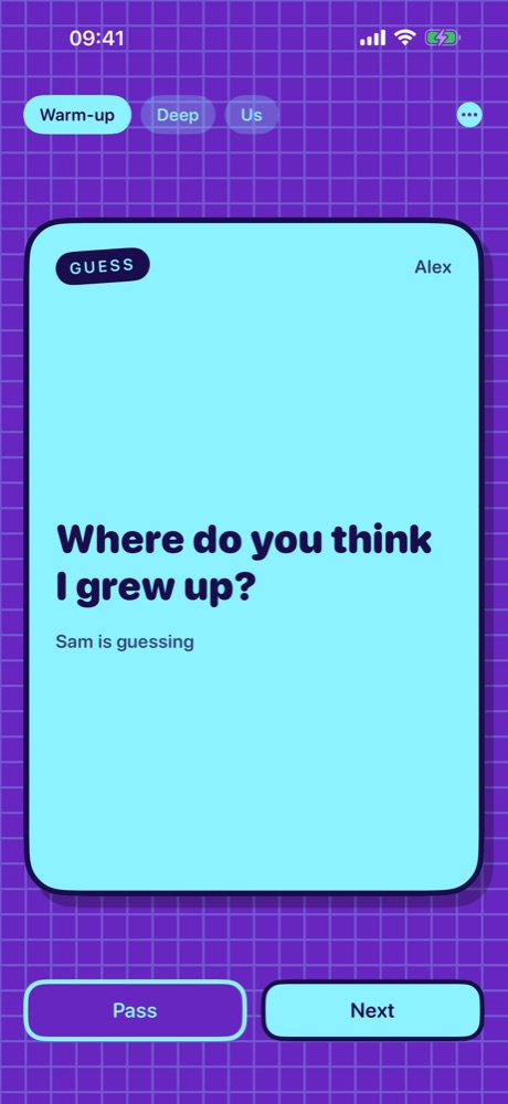 A guess card